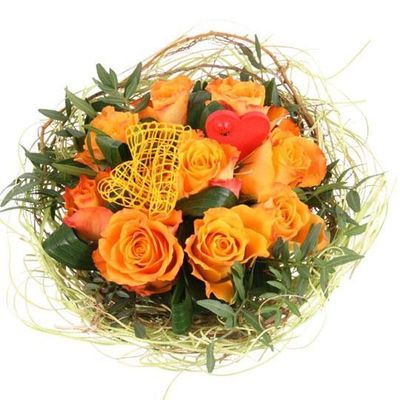 Rosentraum in Orange von Blumenfee auf blumen.de