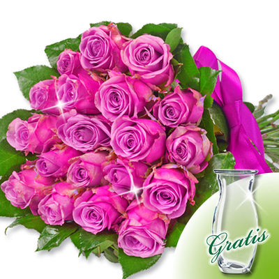 20 pinke Rosen im Bund  von FloraPrima auf blumen.de