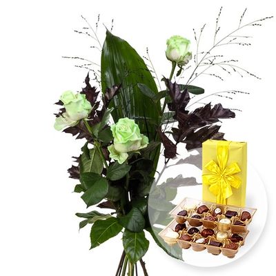 3 floureszierende Rosen von Valentins auf blumen.de