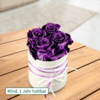 4 lila haltbare Rosen  von FloraPrima auf blumen.de