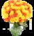 50 gelb orange Rosen von Blume Ideal auf blumen.de