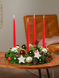 Adventskranz in Rot und Grün von Fleurop auf blumen.de