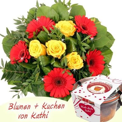 Blumen + Kuchen Special Hab Dich lieb von Blumenfee auf blumen.de