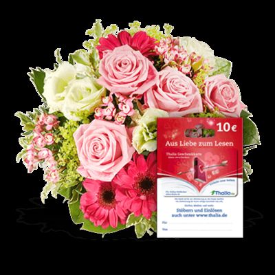 Blumen mit Thalia-Geschenkkarte  von Fleurop auf blumen.de