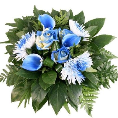 Blumenstrauß in Blau von Blumenfee auf blumen.de