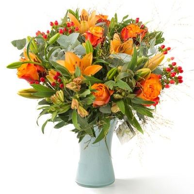 Blumenstrauß in Orange von Frederique's Choice auf blumen.de