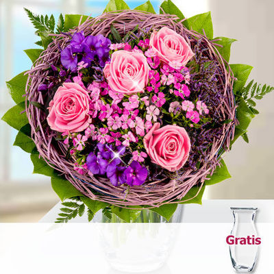 Blumenstrauß in Lila und Rosa von 1-2-3Blumenversand.de auf blumen.de