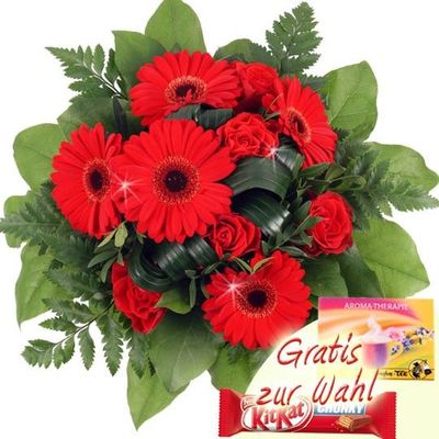 Blumenstrauß Red Power von Blumenfee auf blumen.de