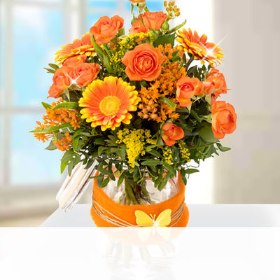 Blumenstrauß Schmetterling  von 1-2-3Blumenversand.de auf blumen.de