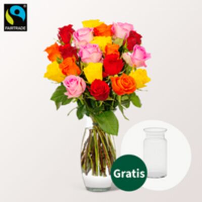 Bunte FAIRTRADE Rosen von FloraPrima auf blumen.de