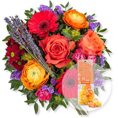 Farbenfreude und Fruchtgummi  von Valentins auf blumen.de