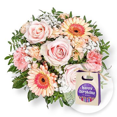 Innocence und Himbeer-Bonbons Happy Birthday von Valentins auf blumen.de