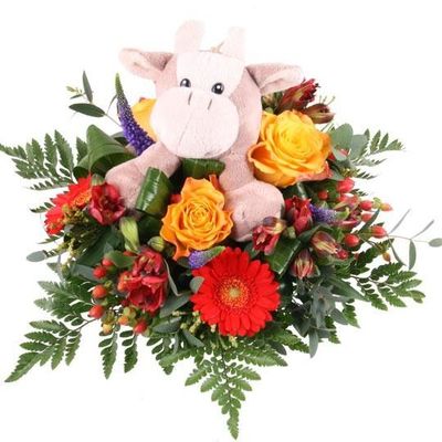 Kuschel-Flower Hippo von Blumenfee auf blumen.de