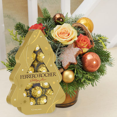 Lichterglanz mit Ferrero Rocher Tanne (150g) von Blume2000.de auf blumen.de