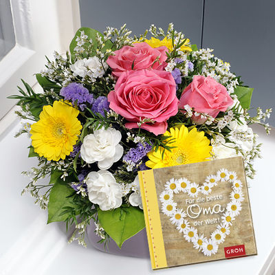 Oma ist die Beste mit Buch  von Blume2000.de auf blumen.de