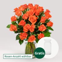 Oranger Rosenstrauß  von FloraPrima auf blumen.de