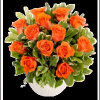 Oranger Rosenstrauß von FloraPrima auf blumen.de