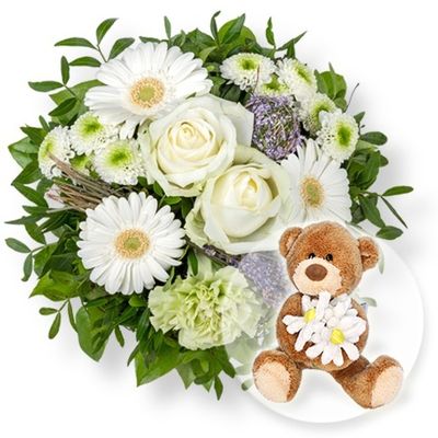 Petit Blanc und Blumenbote von Valentins auf blumen.de