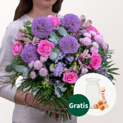 Premiumstrauß mit blauen Allium von FloraPrima auf blumen.de