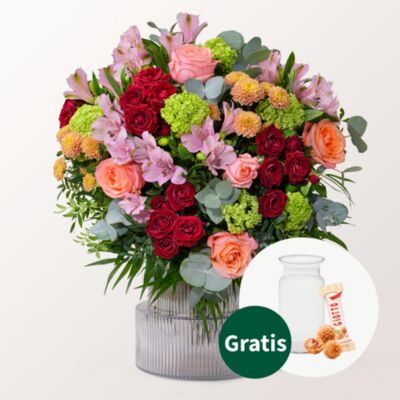 Premiumstrauß mit verschiedenen Rosen von FloraPrima auf blumen.de