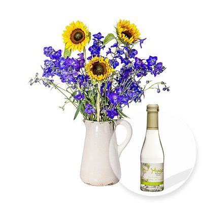 Rittersporn-Sonnenblumen-Duett und Hugo von Valentins auf blumen.de