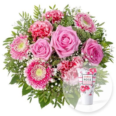 rosa-pinker Strauß von Valentins auf blumen.de