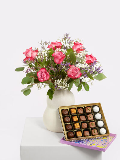 Rosen und Schleierkraut von Fleurop auf blumen.de