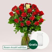 Rosenstrauß mit Vase  von FloraPrima auf blumen.de