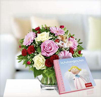 Schutzengel mit Schutzengel-Buch von Blume2000.de auf blumen.de