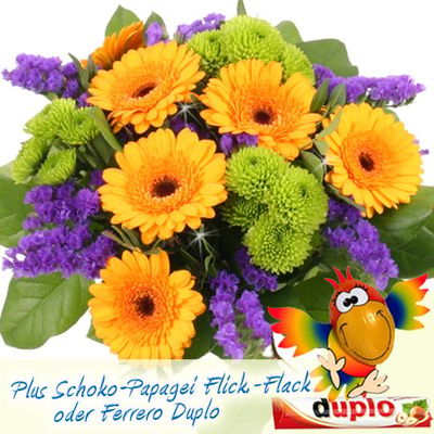 Blumenstrauß mit gelben Gerbera von Blumenfee auf blumen.de