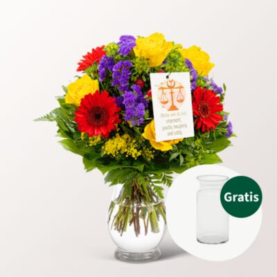 Sternzeichen-Blumenstrauß Waage von FloraPrima auf blumen.de