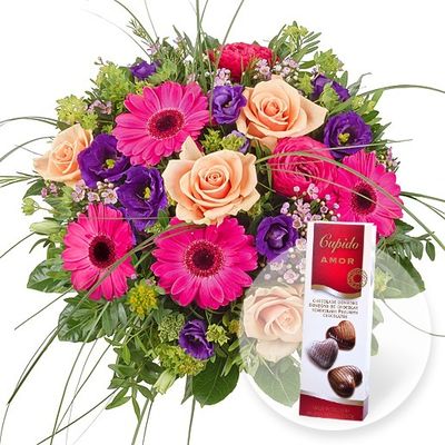 Strauß in leuchtenden Farben von Valentins auf blumen.de