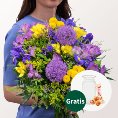 Strauß mit Allium und Freesien von FloraPrima auf blumen.de