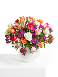 Strauß mit bunten Rosen von Fleurop auf blumen.de