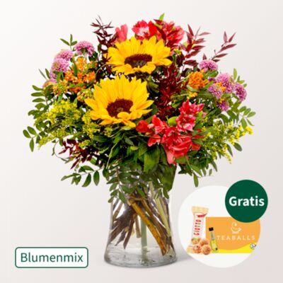 Strauß mit Sonnenblumen von FloraPrima auf blumen.de