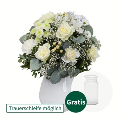 Trauerstrauß in Weiß von FloraPrima auf blumen.de