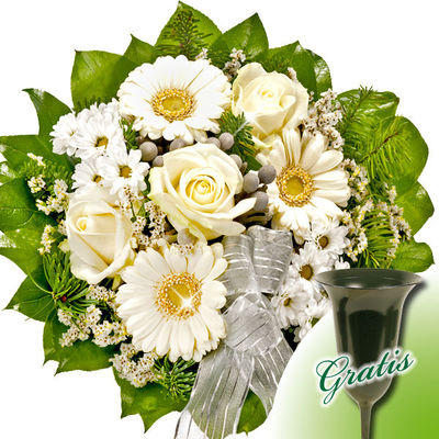 Trauerstrauß in Weiß von FloraPrima auf blumen.de