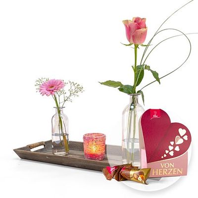 Vasen-Set Rosé  von Valentins auf blumen.de