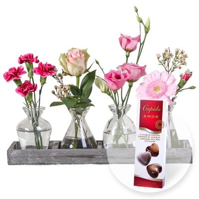 Vasen-Set Rosé  von Valentins auf blumen.de
