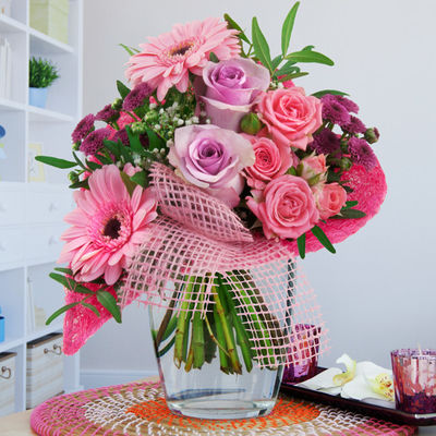 Von Herzen in Rosa-Lila von Bluvesa auf blumen.de