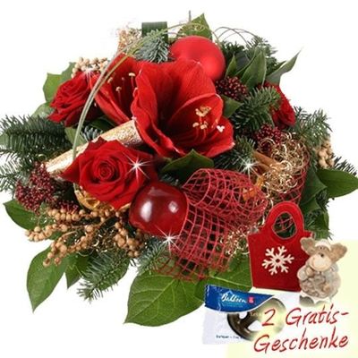 Weihnachsstrauß Adventszauber von Blumenfee auf blumen.de