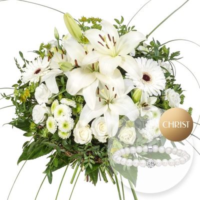 weißer Blumenstrauß von Valentins auf blumen.de