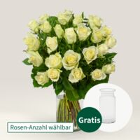 Weißer Rosenstrauß  von FloraPrima auf blumen.de