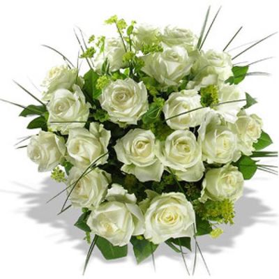 Weißer Rosenstrauß von Florito FlowerPost auf blumen.de