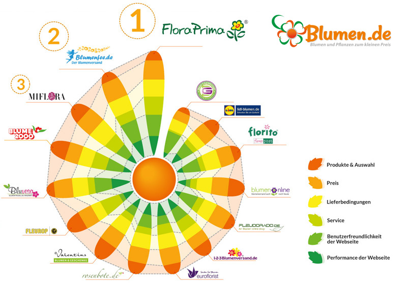 Blumenanbieter im Vergleich-Testergebnis Muttertag