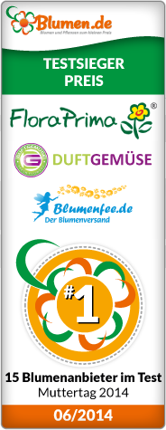 Sieger Kategorie Preis im Blumen.de Test zum Muttertag