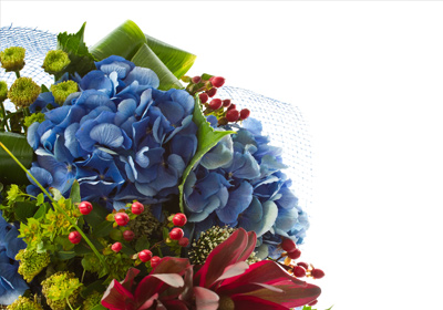 Herbst Blumenstrauss Hortensie