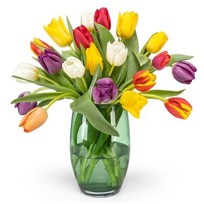 20 bunte Tulpen  von Valentins auf blumen.de