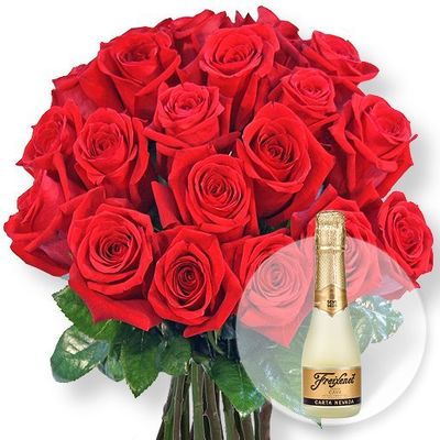 20 rote Rosen  von Valentins auf blumen.de