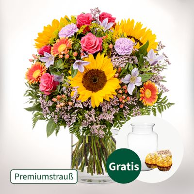 Premiumstrauß Farbenfreude von FloraPrima auf blumen.de